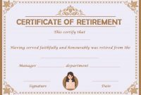 Retirement Certificate: Everything Has An End At Certain Age within Retirement Certificate Template