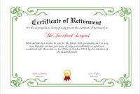 Retirement Certificate Template (7 Di 2020 with regard to Retirement Certificate Template