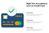 Right Tick Acceptance Icon On Credit Card | Templates throughout Acceptance Card Template