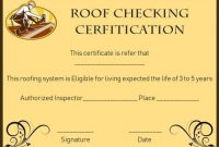 Roof Certificate Templates: Completely Online And Free To intended for Roof Certification Template