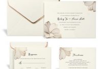 Rose Gold Fl Wedding Invitation Kitcelebrate It regarding Celebrate It Templates Place Cards