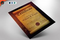 Royal Scroll Certificate Photoshop, Word, Publisher Template for Certificate Scroll Template