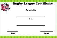 Rugby League Certificate Templates – Mutil pertaining to Rugby League Certificate Templates