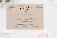 Rustic Wedding Rsvp Cards Template Rsvp Card Wedding pertaining to Template For Rsvp Cards For Wedding