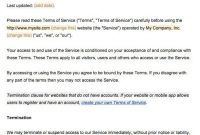 Sample Terms Of Service Template – Termsfeed with regard to Terms And Conditions Of Business Free Templates