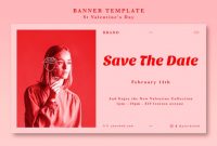 Save The Date Girl Of Banner Template | Free Psd File within Save The Date Banner Template