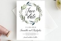 Save The Date Template Save The Date Cards Greenery Save The regarding Save The Date Cards Templates