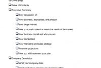 Sba Business Plan Template & Checklist in Business Plan Template For Service Company