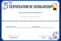 Scholarship Certificate Template: 11 Professional Templates in Scholarship Certificate Template Word