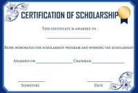 Scholarship Certificate Template: 11 Professional Templates intended for Classroom Certificates Templates