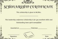 Scholarship Certificate Template: 11 Professional Templates regarding Scholarship Certificate Template