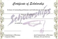 Scholarship Certificate Template | Graphics And Templates pertaining to Scholarship Certificate Template