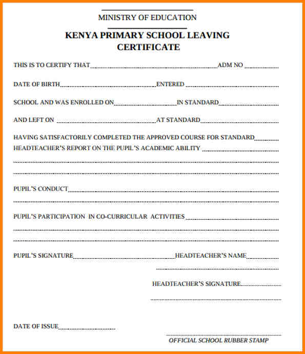 School Leaving Certificate Template (1 In 2020 | School in School Leaving Certificate Template
