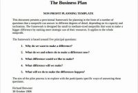 Score Business Plan Templates Best Of 22 Non Profit Business regarding Sample Non Profit Business Plan Template