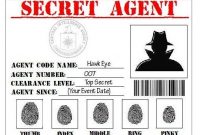 Secret Agent Spy Detective Cia Printable within Spy Id Card Template