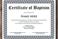 Selecting Certificate Template Word Online For Diy with regard to Baptism Certificate Template Word