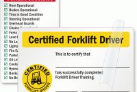 Self Laminating 2-Sided Forklift Certification Wallet Card: Certified  Forklift Driver – This Is To Certify That __ Has Successfully Completed  Forklift within Forklift Certification Template