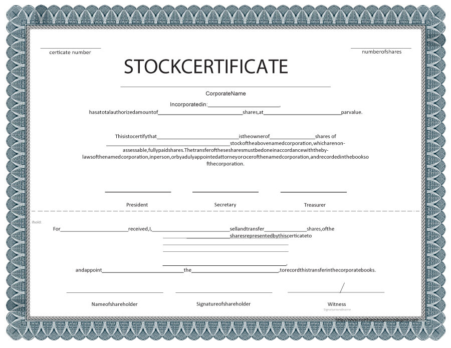 Share Certificate Template Australia (8 intended for Share Certificate Template Australia