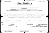 Share-Certificate-Template | Certificate Templates, Word inside Share Certificate Template Australia