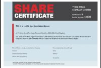 Share Certificate Template: What Needs To Be Included in Share Certificate Template Companies House