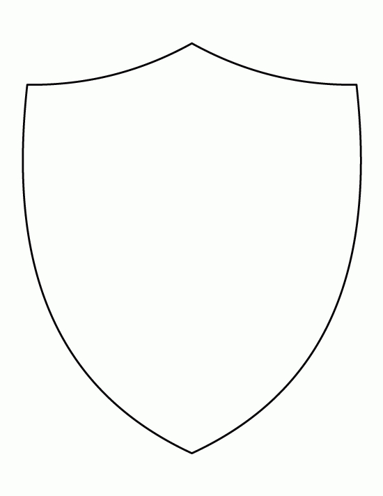 Shield Pattern. Use The Printable Outline For Crafts regarding Blank Shield Template Printable