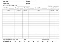 Shirt Order Form Template Excel Eymir Mouldings Co T throughout Blank T Shirt Order Form Template