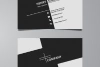 Simple Black And White Business Card Template | Free Vector for Black And White Business Cards Templates Free