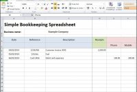 Simple Bookkeeping Spreadsheet | Bookkeeping Templates inside Record Keeping Template For Small Business