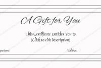 Simple Gift Certificate Template Word #gift #certificate intended for Black And White Gift Certificate Template Free