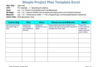 Simple Project Plan Template Excel | Action Plan Template in Simple Business Plan Template Excel