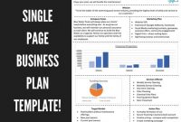 Single Page Business Plan Template! throughout Etsy Business Plan Template