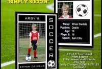 Soccer Sports Trader Card Template For Photoshop for Soccer Trading Card Template
