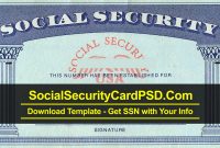 Social Security Card Psd Template Collection 2020 pertaining to Blank Social Security Card Template Download