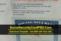 Social Security Card Psd Template Collection 2020 pertaining to Editable Social Security Card Template