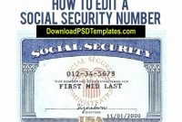Social Security Card Template [Ssn Editable Psd Software within Editable Social Security Card Template