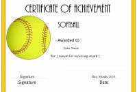 Softball Certificate Templates | Awards Certificates pertaining to Softball Certificate Templates