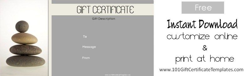 Spa Gift Certificates - 101 Gift Certificate Templates inside Massage Gift Certificate Template Free Printable