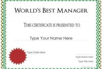 Special Certificate – Best Manager Award | Certificatestreet inside Manager Of The Month Certificate Template