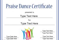 Special Certificates – Template For Praise Dance | Praise regarding Dance Certificate Template