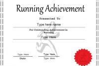 Sports Certificate – Achievement In Running pertaining to Running Certificates Templates Free
