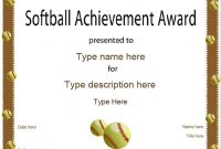Sports Certificate – Softball Certificate with regard to Softball Certificate Templates