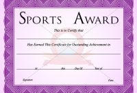 Sports Certificate Template | Certificate Templates, Award throughout Athletic Certificate Template