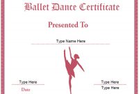 Sports Certificates – Ballet Dance Certificate intended for Dance Certificate Template