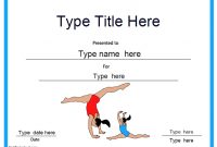 Sports Certificates – Gymnastic Template | Certificatestreet with regard to Gymnastics Certificate Template