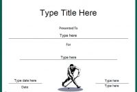 Sports Certificates – Hockey Certificate Template for Hockey Certificate Templates