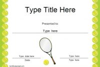 Sports Certificates – Tennis Award Certificate | Tennis regarding Tennis Certificate Template Free