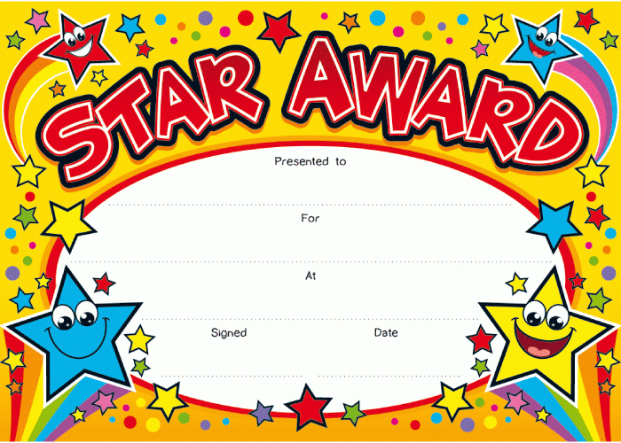 Star Award Certificate Template 8 - Best Templates Ideas For inside Star Award Certificate Template