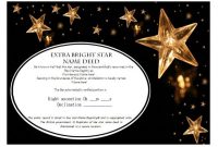 Star Naming Certificate Templates (15+ Free Official Looking within Star Certificate Templates Free