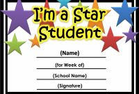 Star Of The Week Certificate Printable | Printable inside Star Of The Week Certificate Template