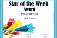 Star Of The Week Printables | Customize With Your Photo And throughout Star Of The Week Certificate Template